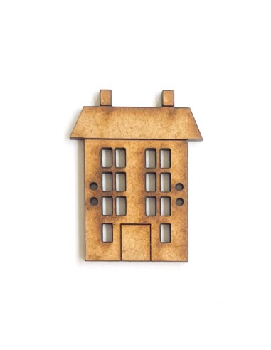 Botón de madera con forma de Casa dos Chimeneas - TORATORE